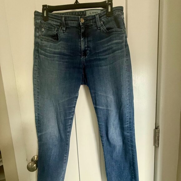 AG Adriano Goldschmied Cropped Jeans | Size 30R | Split Hem, Raw Edge - Picture 1 of 7
